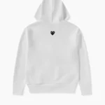 CDG Play Sweat à capuche unisexe noir à fermeture éclair avec cœur inversé et blanc