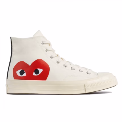 CDG joue Converse Big Heart High Top (Blanc)