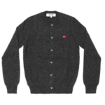 Cardigan Femme Play Avec Petit Cœur Rouge (gris)