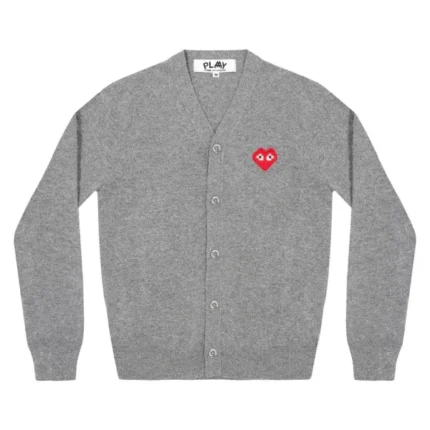 Cardigan Homme Play Invader Emblem Gris