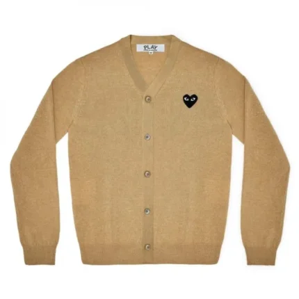Cardigan Pour Homme Play Black Emblem (Beige)