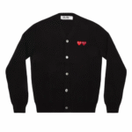 Cardigan homme Play à double emblème noir