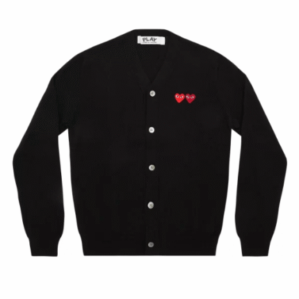 Cardigan homme Play à double emblème noir