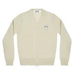 Cardigan pour homme Play, blanc cassé, collection Cœur Naturel
