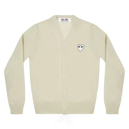Cardigan pour homme Play, blanc cassé, collection Cœur Naturel