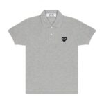 PLAY POLO EMBLÈME NOIR (GRIS)