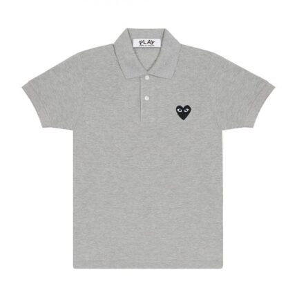 PLAY POLO EMBLÈME NOIR (GRIS)