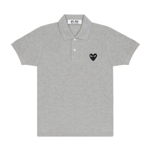 PLAY POLO EMBLÈME NOIR (GRIS)