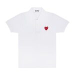 PLAY POLO EMBLÈME ROUGE (BLANC)