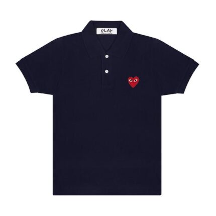 PLAY POLO EMBLÈME ROUGE (MARINE)