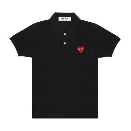 PLAY POLO EMBLÈME ROUGE (NOIR)