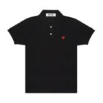 POLO PLAY PETIT EMBLÈME ROUGE (NOIR)