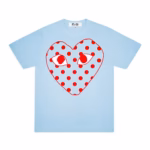 Play – T-shirt Cœur à pois lumineux – (Bleu)