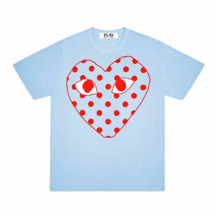Play – T-shirt Cœur à pois lumineux – (Bleu)