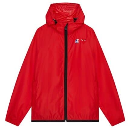 Veste zippée Claude Play x K-Way Comme des Garçons PLAY Rouge