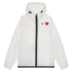 Veste zippée Comme des Garçons Play x K-Way Claude blanche
