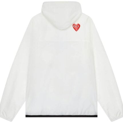 Veste zippée Comme des Garçons Play x K-Way Claude blanche